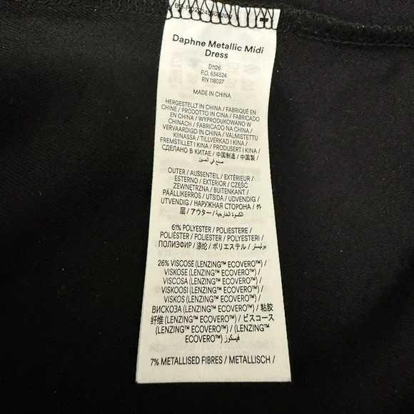 Boden Daphne Metallic Midi Dress in Black - Picture 9 of 12